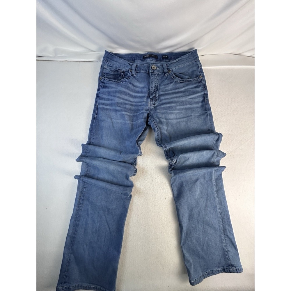 BKE Jake Mens Straight Leg Medium Wash Stretch Blue Jeans 32x34